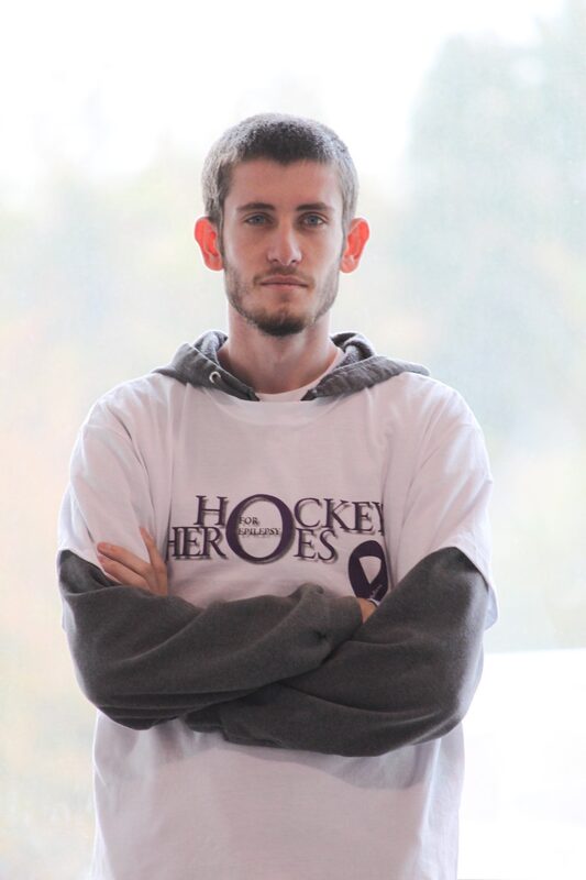 Erick at Hockey Heroes for Epilepsy