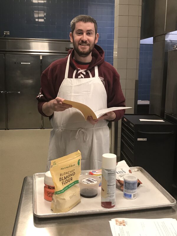 Erick at a ketogenic cooking class